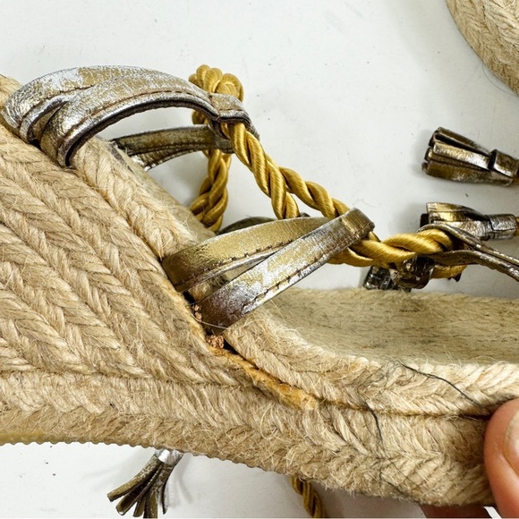 Tory Burch gladiator wedge espadrilles sandals - Picture 8 of 8